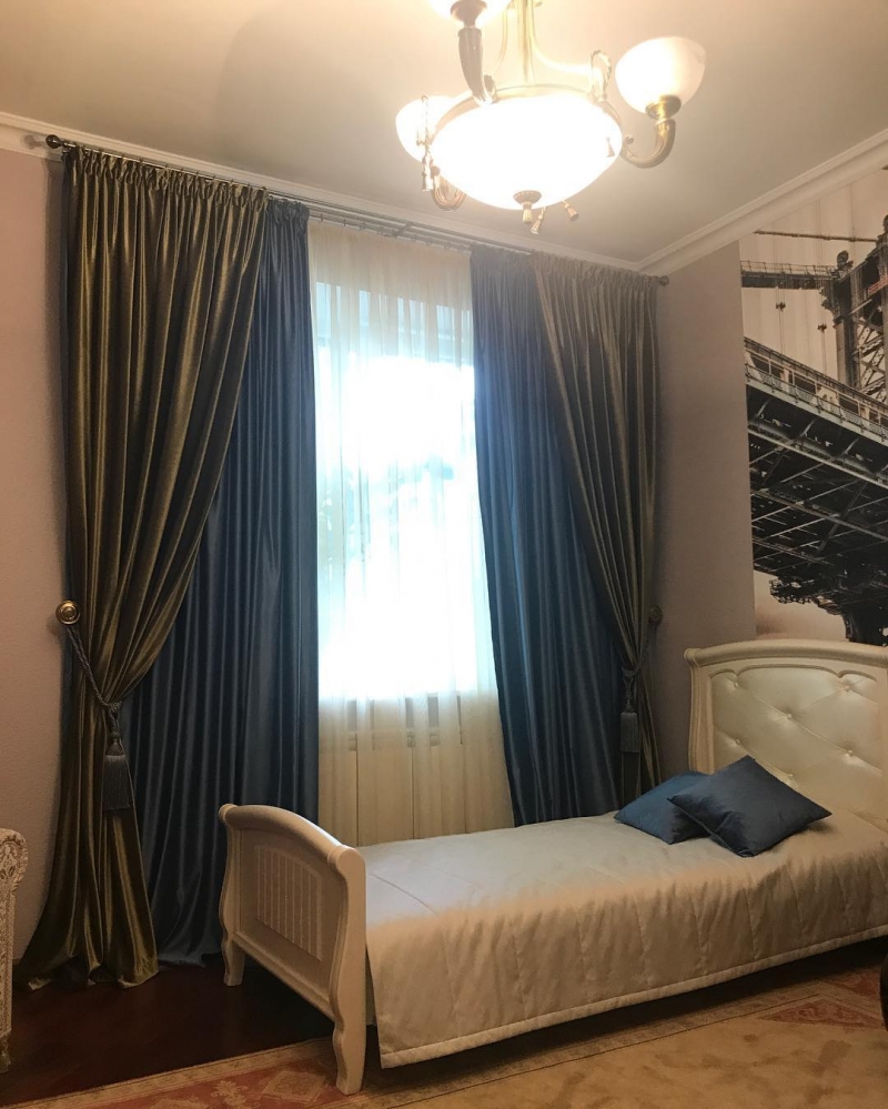 Ткани для штор, пошив, карнизы